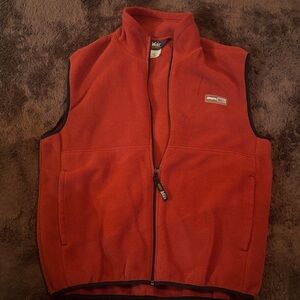 REI Men's Red Fleece Vest with Full Zip